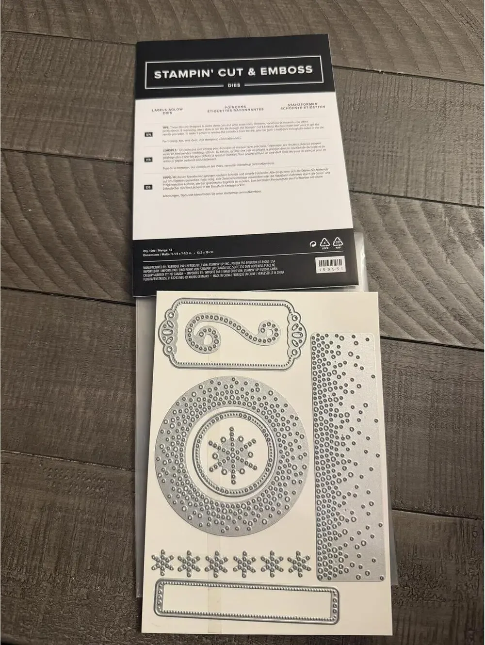 Stampin’ Up Labels Aglow Dies die cut set